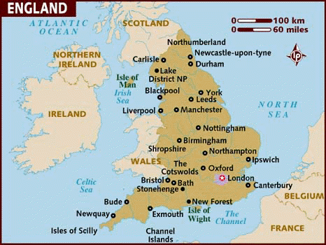 Map of England