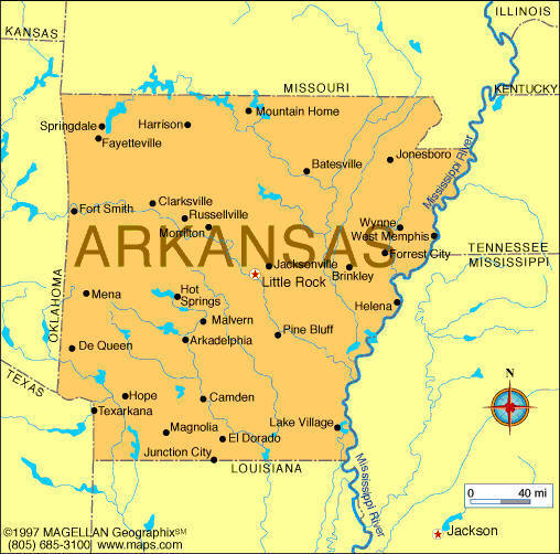 Map of Arkansas